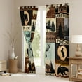 thumbnail image 3 of Homewish Rustic Moose Lodge Black Out Curtains, Western Lake House Curtains Pack of 2 (42x63 Each), Hunting and Fishing Bedroom Curtains, Black Out Curtains Room Decor, 3 of 6