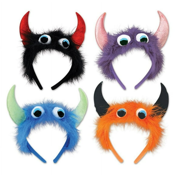 Beistle Club Pack of 12 Assorted Halloween Monster Headbands