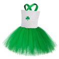 thumbnail image 2 of EeaseMX Falda de gasa para fiesta de San Patricio, hermosa falda tutú para niña (talla L, 120-130, con interior), 2 of 8