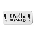 thumbnail image 1 of Hello World Computer Mouse Pad, Simple Hello World Lettering with 2 Exclamation Points in Monochrome, Rectangle Non-Slip Rubber Mousepad X-Large, 35" x 15", Charcoal Grey White, by Ambesonne, 1 of 2
