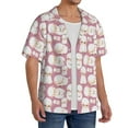 thumbnail image 2 of Rateoe Cartoon Sheep Pattern Men's Short Sleeve Classic Shirt, Casual Short-Sleeved Shirt, Lightweight Summer Shirt, Cuban Collar Shirt,Button-Front Shirt-4X-Large, 2 of 5