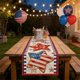 thumbnail image 5 of CaiYueKe Independence Day Table Runner Red Patriotic 13x72 Inch , Linen 4th of July Table Decoration ,Red White and Blue Patriotic Table Runners for Holiday Decor Dinging ,Party ,Kitchen, 5 of 7