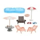 thumbnail image 3 of Dollhouse Miniature Beach Set with Swimming Pool, Swim Ring, Parasol & Mini Beach Chair – Portable DIY Mini Furniture for Imaginative Play & Travel, 3 of 5