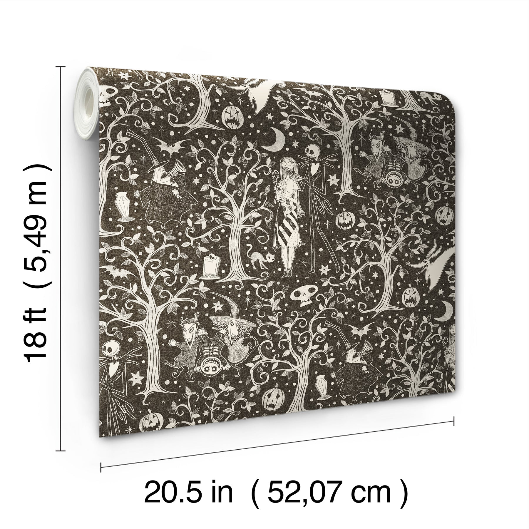 Disney Tim Burton's The Nightmare Before Christmas Forest Peel & Stick Wallpaper