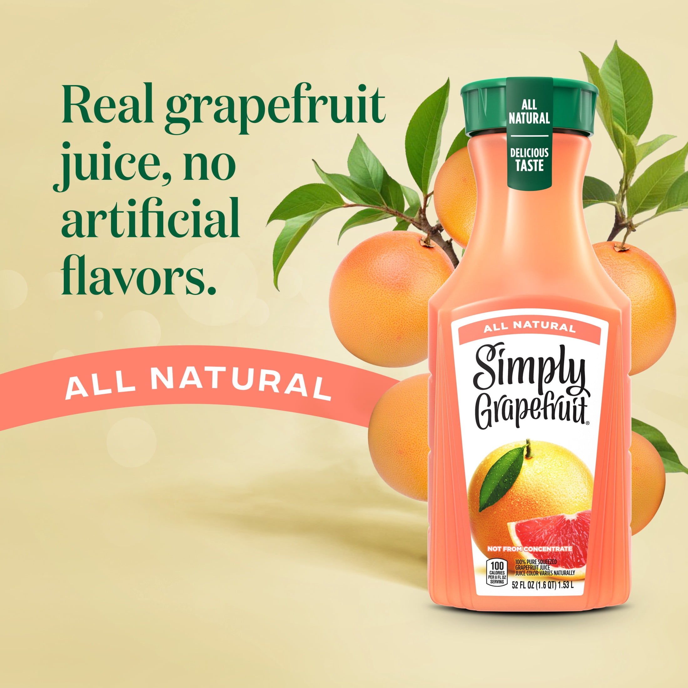 Simply Grapefruit Juice Bottle, 52 fl oz
