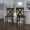 thumbnail image 2 of Hillsdale Spencer 24.5 Wood Counter Stool in Dark Espresso Wire Brush, 2 of 13