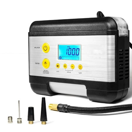 Portable Tire Inflator with Digital Display for Car (12V) 100 PSI