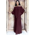 thumbnail image 2 of KOH KOH Long Strapless Cocktail Evening Off The Shoulder Cold Sexy Evening Flowy Formal Full Floor Length Tall Drape Gown Maxi Dress For Women Maroon Wine Red XX-Large US 18-20 NT059, 2 of 6