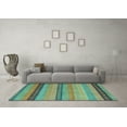 thumbnail image 3 of Ahgly Company Indoor Rectangle Oriental Light Blue Modern Area Rugs, 2' x 3', 3 of 4