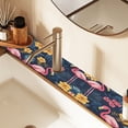 thumbnail image 2 of Yayeee Faucet Mat for Kitchen Sink 14.7" Diatomite Long Splash Guard Pad, Red Floral Flamingo, 2 of 7