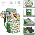 thumbnail image 5 of Travel Cooler Bag - White Cartoon Dinosaurs Leaves Pattern Camping Beer Cooler Backpack with Bottle Opener- Waterproof Insulated Picnic Backpacks - Cooler Bag for Beach, 5 of 6