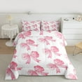 thumbnail image 2 of Castle Fairy Kawaii Ribbon Bowknot 2Pcs Bedding Comforter Set for Women Girls Children,Pink White Twin Comforter Sets,Dreamy Princess Breathable Bedding Set,Luxury Bedroom Decor, 2 of 8