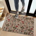 thumbnail image 2 of Red Mushroom Flower Brown Pattern Door Rugs,Washable Non Slip Door Mats Indoor,Decorative Door Mats,Entry Mat Indoor for Entrance,Bedroom,Kitchen,Bathroom,20"x32", 2 of 6