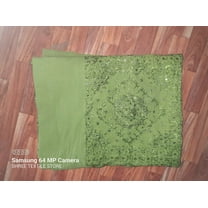 ShreeBedding Decor Art Deco Amber Fort Palace Green Traditional & Luxury Cotton With Silk Bedspreads, Full/Queen