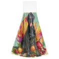 thumbnail image 2 of Wobogo Black Labrador Hand Towel Set of 2 Absorbent for Kitchen and Bathroom With Velcro Hanging Loop 18.2×14in, 2 of 7