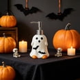 thumbnail image 4 of Halloween Ghost Pumpkin Shaped Ceramic Lotion Pump Dispenser, Refillable Hand Soap Body Wash Bottle, Spooky Festive Bathroom Decor Holiday Gift,White, 4 of 6