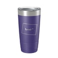 thumbnail image 1 of Wyoming Tumbler Home State Travel Mug Insulated Laser Engraved Map Coffee Cup 20 oz Purple, 1 of 1