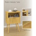 thumbnail image 4 of Nightstand, Modern Bedside Table with Storage Drawer and Open Wood Shelf, for Living Room, Bedroom and Small Spaces, Accent Night Stand with Solid Wood Legs, Easy Assembly, 4 of 16