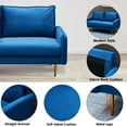 thumbnail image 5 of Hybition Velvet Sofa Modern Couch with Metal Legs for Living Room-Space Blue, 5 of 9