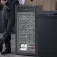 thumbnail image 5 of Homhougo 32-Bottle Single Zone Wine Refrigerator - Freestanding Cooler With Digital Touchscreen, Sleek Black Design for Home Bars & Office, Quiet & Energy - Efficient, 5 of 8