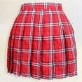 thumbnail image 2 of Women's Summer Skirts Women High Waist Pleated Cosplay Tennis Skirts Thanksgiving Day Christmas Red S, 2 of 3