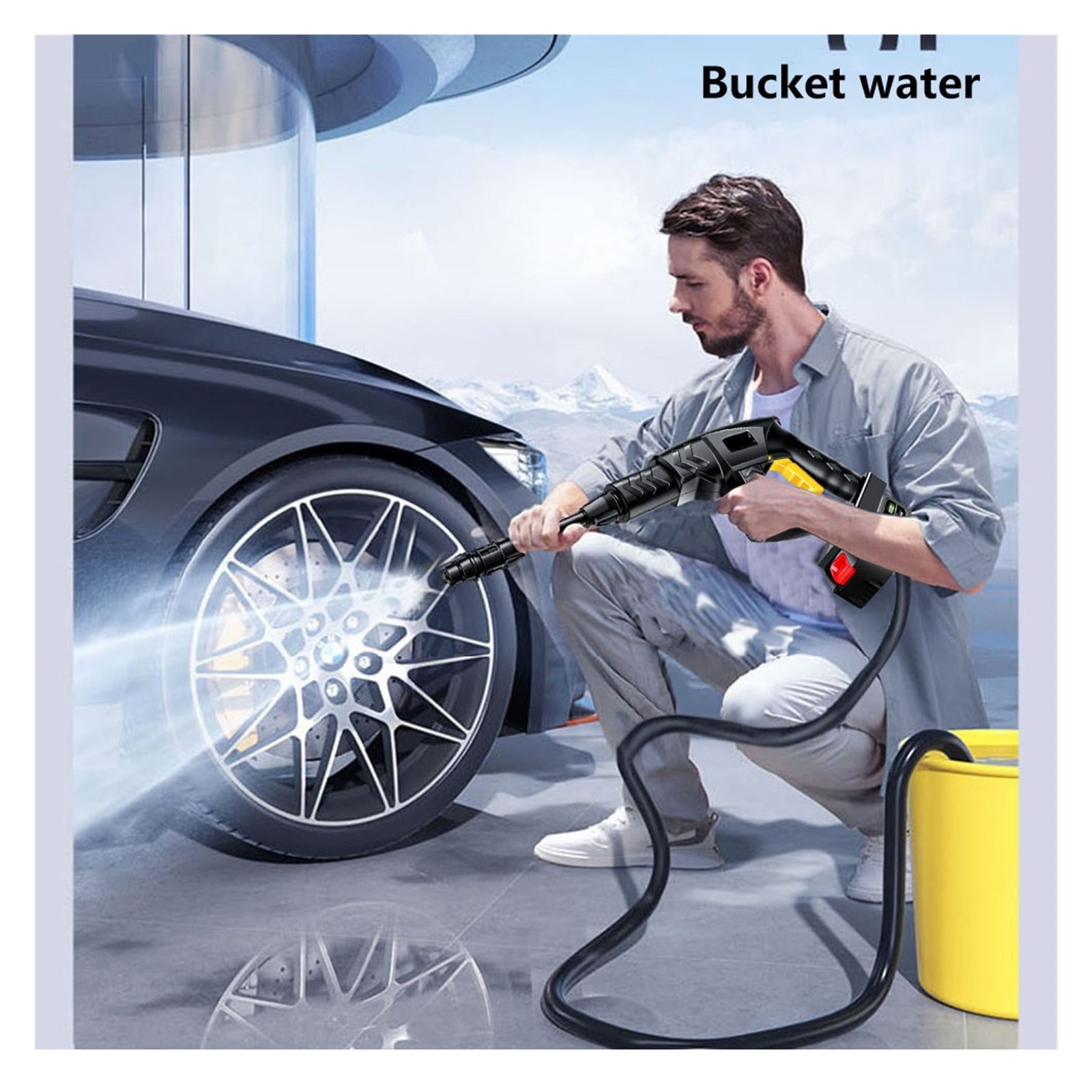 Wireless Electric High Presure Water Spray Gun For Car Wash Pressure Cleaner Portable Washing Machine For 18V-21V Battery