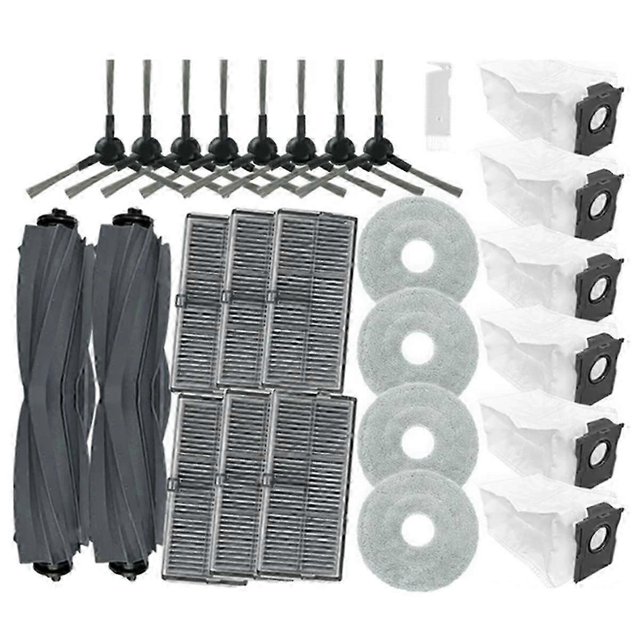 Piezas de repuesto para aspiradora E30 Ultra, cepillo lateral principal, filtro HEPA, paño de fregona, bolsa para polvo, accesorios