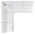 thumbnail image 3 of Modway Commix 5-Piece Modern Fabric Upholstered Patio Sectional Sofa in White, 3 of 11