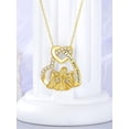 thumbnail image 3 of CACA LADY Mom necklace for Women from Daughter 925 Sterling Silver 14k Gold Plated Mother and 1 Daughters 1 son Necklace Daughter Gift from Mom, 3 of 6