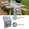 thumbnail image 5 of Easter Bunny Table Runner - 60 Inch Long, Kitchen Dining Table Runner Dresser Scarves, Spring Easter Eggs Chick Floral Blue Check Farmhouse Decor for Coffee Tables Wedding Party Banquet, 5 of 8