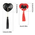 thumbnail image 5 of Reusable Bra Nipple Covers Pads Heart Fringe Adhesive Pasties for Women, 5 of 12