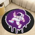 thumbnail image 2 of Outer Space Astronauts (16) Round Area Rugs for Bedroom Living Room, 4FT Soft Comfy Indoor Circle Carpets, Carpet Home Decor Floor Mat, 2 of 6