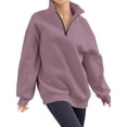 thumbnail image 2 of Womens Oversized Sweatshirts Hoodies Half Zip Pullover Fall  Outfits 2023  Clothes, Womens Sweatshirts Half Zip Cropped Pullover Fleece Quarter Zipper Hoodies Fall outfits Clothes, 2 of 6