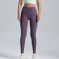 thumbnail image 4 of High Waisted Yoga Pants Women Stretchy Straight Leg Butt Lifting Yoga Tights Tummy Control Comfy Soft Workout Slacks, 4 of 6