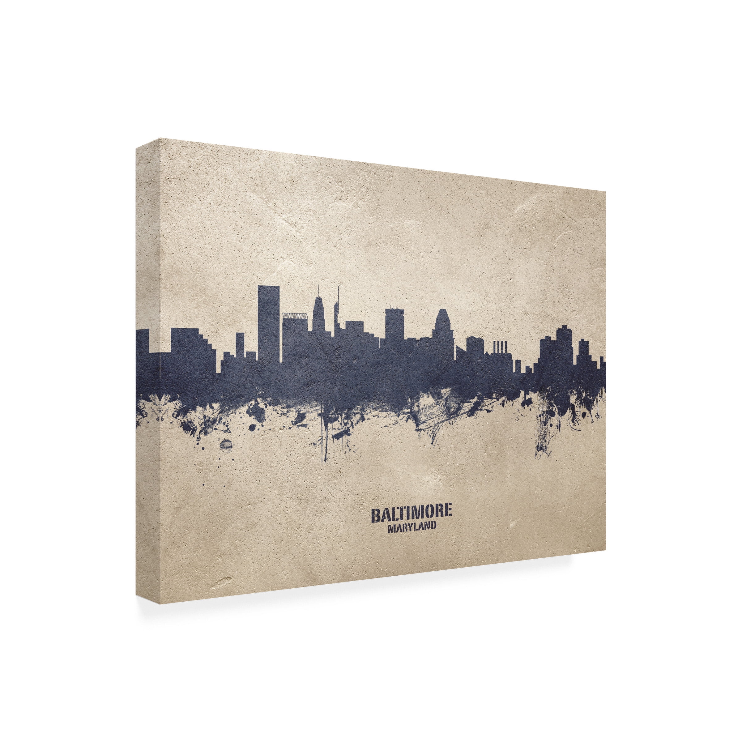 Michael Tompsett 'Baltimore Maryland Skyline Concrete' Canvas Art