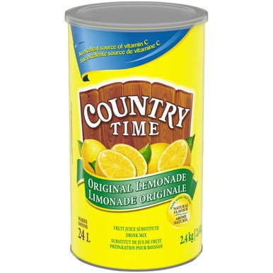 Country Time Lemonade Naturally Flavored Powdered Drink Mix, 5.16 lb Canister