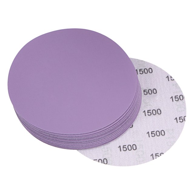 Unique Bargains 15 Pack 5-Inch Purple Sanding Discs 1500 Grits Hook & Loop Professional Aluminum Oxide Sandpaper