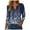 Dark Blue, variant on 3/4 Sleeve Tops for Women 2025 Fall Henley Neck Shirts Elbow Sleeve Tshirts Green, M