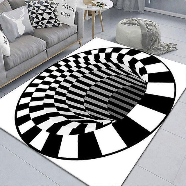 Alfombra 3D con tapa de alcantarilla para el hogar, alfombra de terror con forma de payaso, trampa visual, alfombra para el suelo de la sala de estar, 40 x 60 cm, decoración de Halloween para el hog