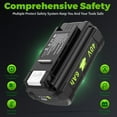thumbnail image 4 of 2 Pack 6.0Ah Replacement for Ryobi 40V Battery and OP401 Charger Compatible with Ryobi 40 Volt Battery Lithium OP4040 OP40401 OP4026 OP40261 OP4050 OP40201 Compatible with 40 V Cordless Power Tool, 4 of 9