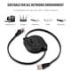 thumbnail image 3 of Retrálil Cat7 RJ45, Cable de Red Lan Windado Reproductor Caseta 600MHz Parche Cable Ethernet Plano, 3 of 7