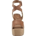 thumbnail image 2 of Sam Edelman Vada Cuoio Ankle Strap Squared Open Toe Wedge Heeled Sandals (Cuoio, 11), 2 of 6