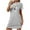 Gray, variant on Wancir Women's Plus Size Short Nightdress Butterfly Print Round Neck for Home Lounge