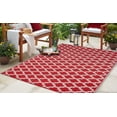 thumbnail image 5 of Erbanica 6' x 9' Red Trellis Reversible Indoor/Outdoor Plastic Rug, 5 of 5