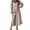 Apricot, variant on Women's Full Size V Neck Long Sleeve Midi Dress 95% Polyester 5% Spandex Not Lined Classic Everyday Easy Care Wear