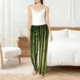 thumbnail image 4 of Salouo Green Bamboo Fence1 Print Women's Pajama Pants Casual Loose Sweatpants PJs Flowy Pants Drawstring Palazzo for Women Wide Leg Pants Lounge Pajama -X-Large, 4 of 8