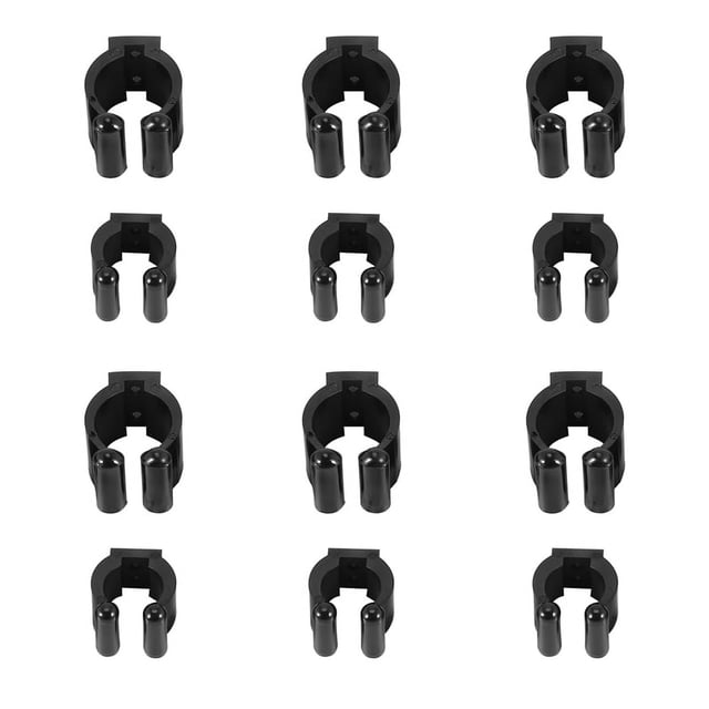 Clips de Almacenamiento de 12 Piezas de Caña de Pescar Regular Rack 2 Style y 6 Pcs. Cada Estilo: Grande para la Manija de Sujeción, Pequeño para la