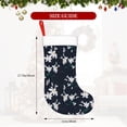 thumbnail image 4 of Salouo Lilies Flowers Print Christmas Stockings,Large Xmas Stocking Set of 1 Holiday and Farmhouse Stocking for Christmas Holiday Party Decoration(17.7*11 Inch), 4 of 7
