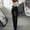 Black, variant on Casual Fashion Solid Mid Waist Long Trousers Office Pants For Women  Plus Size