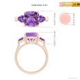 thumbnail image 5 of ANGARA Natural 3.1 Ct. Amethyst Fashion Ring in 14K Rose Gold for Women (Ring Size: 7), 5 of 9
